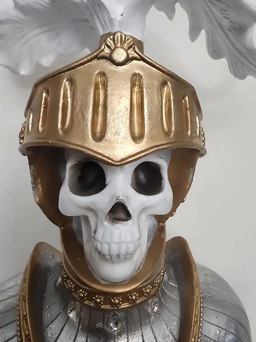 Gold and Silver Skeletal Knight Figurine - Decorative Home Party Accent 29
